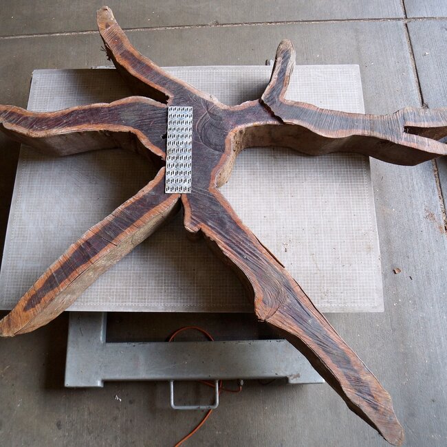 Purpleheart, star shaped slab, approx. 1470 x 1470 x 120 mm, 41218