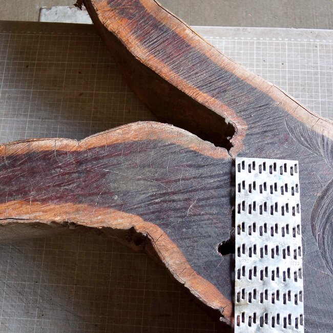 Purpleheart, star shaped slab, approx. 1470 x 1470 x 120 mm, 41218