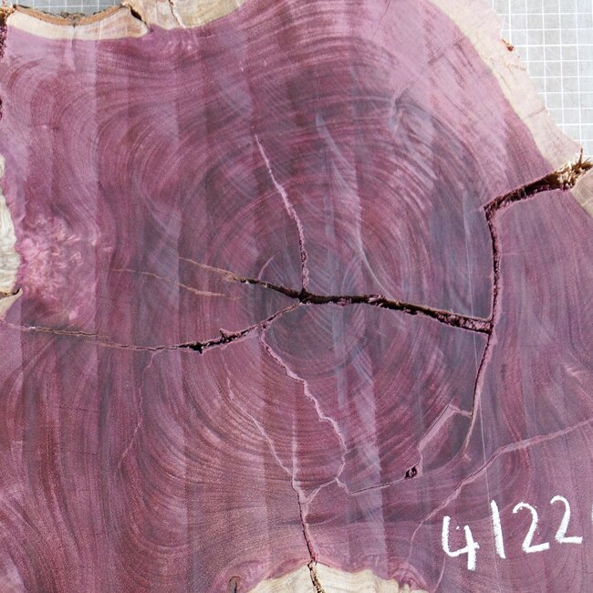 Purpleheart, star shaped slab, approx. 900 x 780 x 70 mm, 41220