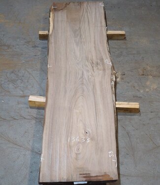 Europ. Walnut, approx. 2650 x 580/670/720 x 52 mm, 13633