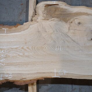 Oak, approx. 2450 x 430/670/500 x 52 mm, 13642