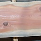 Redwood table top, approx. 3900 x 610/650/740 x 50 mm, 13649