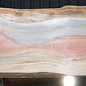 Redwood table top, approx. 3900 x 610/650/740 x 50 mm, 13649