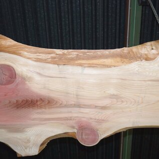 Redwood table top, approx. 4000 x 410/580/910 x 55 mm, 13650