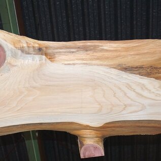 Redwood table top, approx. 4000 x 410/580/910 x 55 mm, 13650