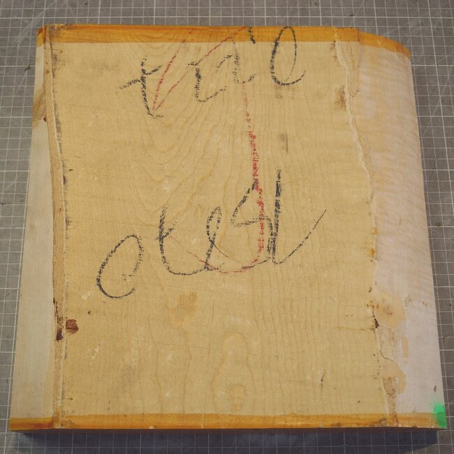 Maple, fiddleback, approx. 306 x 308 x 60mm, 3,36kg