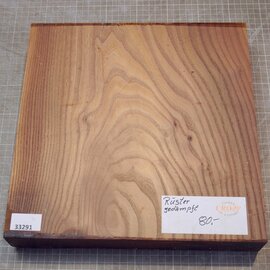 Dutch elm,steamed, approx. 320 x 322 x 63mm, 3,72kg