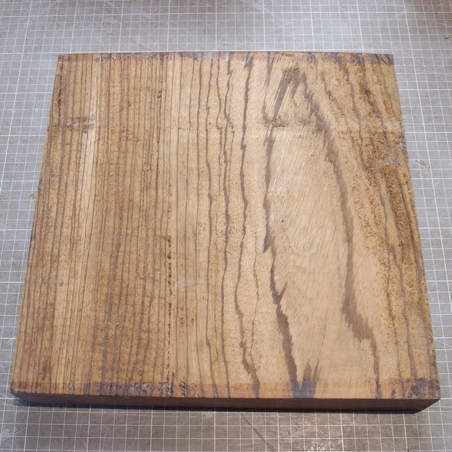 Zebrano, ca. 310 x 310 x 47-53 mm, 3,3 kg