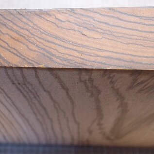 Zebrano, ca. 310 x 310 x 47-53 mm, 3,3 kg
