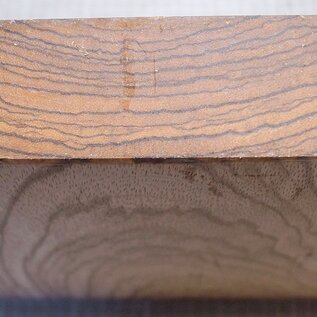 Zebrano, ca. 300 x 300 x 48 mm, 3 kg