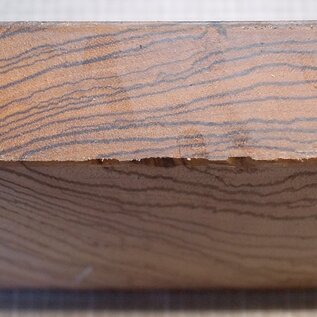 Zebrano, ca. 280 x 280 x 50 mm, 3 kg