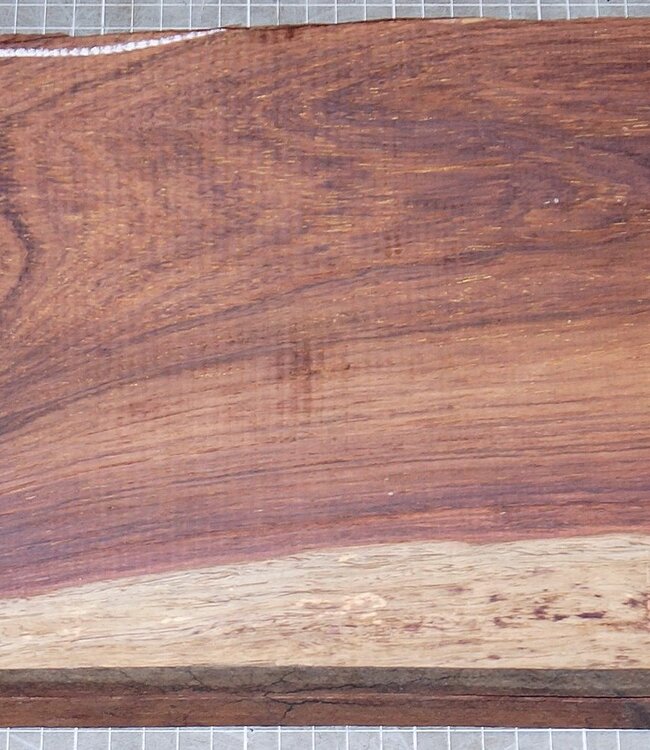 Madagascar rosewood, blank for bottoms, approx. 550 x 210-230 x 42 mm