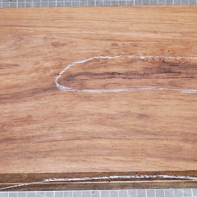 Madagascar rosewood, blank for bottoms, approx. 560 x 220 x 40 mm