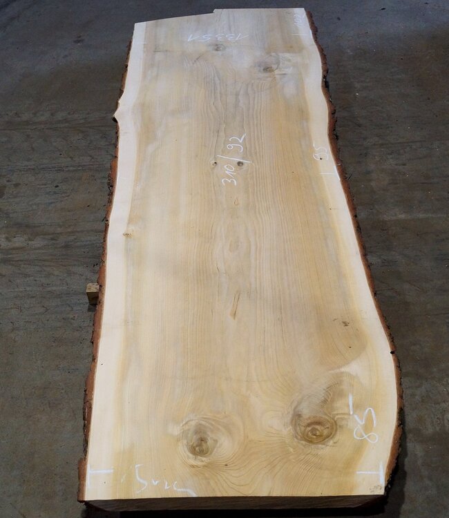 Lebanon Cedar table top, approx. 3100 x 1020/920/850 x 75 mm, 13351