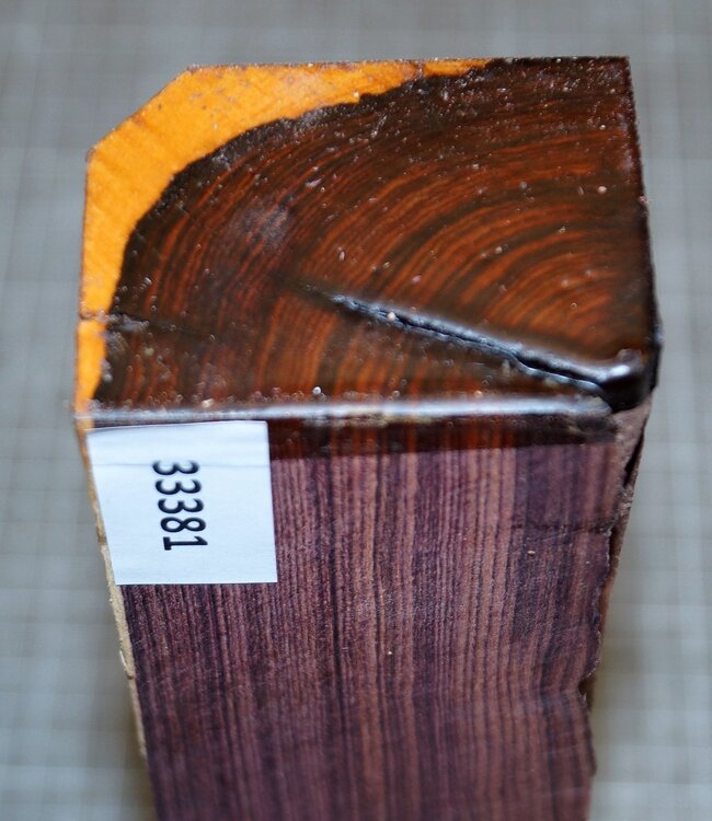 Königsholz, Veilchenholz, ca. 305 x 70 x 48-62mm, 1,24kg