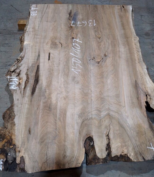 Kaukasischer Nussbaum, Tischplatte, ca. 1500 x 1700 x 65 mm, 13677 G