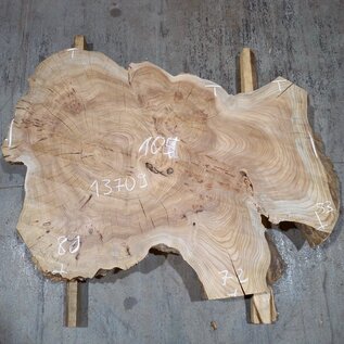 Caucasian Elm, burl slab, approx. 1050 x 720 x 80 mm, 13709