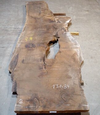 Caucasian Walnut, table top, approx. 4700 x 1300 x 80 mm, 13684