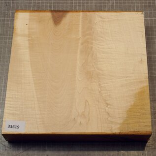 Maple, fiddleback, approx.  283 x 283 x 51mm, 3,02kg