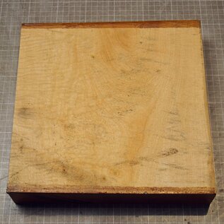 Maple, fiddleback, approx.  283 x 283 x 51mm, 3,02kg