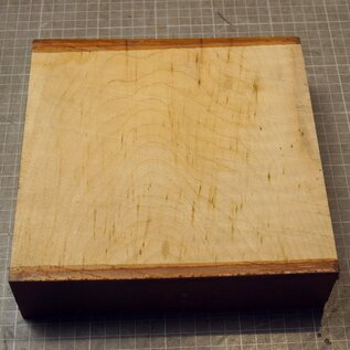 Maple, fiddleback, approx.  204 x 202 x 52mm, 1,52kg