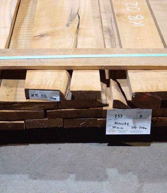 B Qualität, Kirschbaum Schnittware, 35 mm Stärke, KB 02 B
