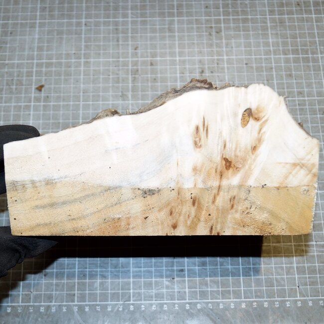Mappa, poplar burl, approx. 210 x 150 x 20-80mm, 0,9kg