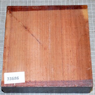 Padouk, ca. 170 x 170 x 53mm, 1,2kg