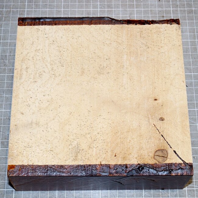 Ash, burl, approx. 190 x 190 x 63mm, 1,5kg