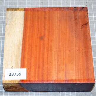 Padouk, approx. 160 x 160 x 51mm, 1,0kg