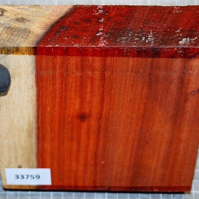 Padouk, approx. 160 x 160 x 51mm, 1,0kg