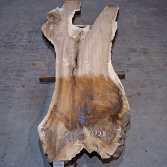 Caucasian Walnut, table top, approx. 2000(3100) x 690 x 52 mm, 13728