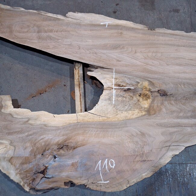Caucasian Walnut, table top, approx. 2000(3100) x 690 x 52 mm, 13728
