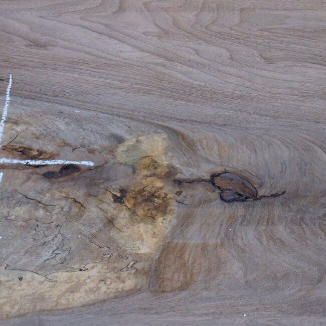 Caucasian Walnut, table top, approx. 2000(3100) x 690 x 52 mm, 13728