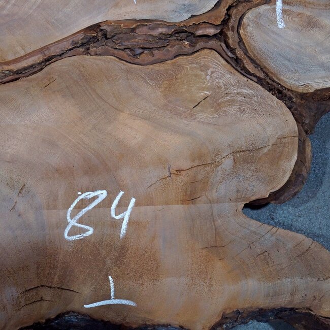 Sapeli Mahogany pommelé, table top, approx. 2500(2700) x 950 x 52 mm, 13732 G
