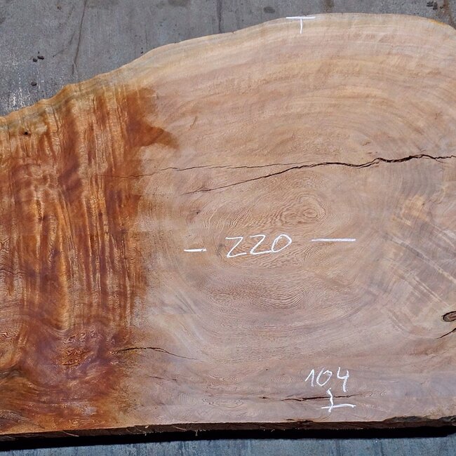 Sapeli Mahagoni pommelé, Tischplatte, ca. 2200 x 900 x 45 mm, 13733 G