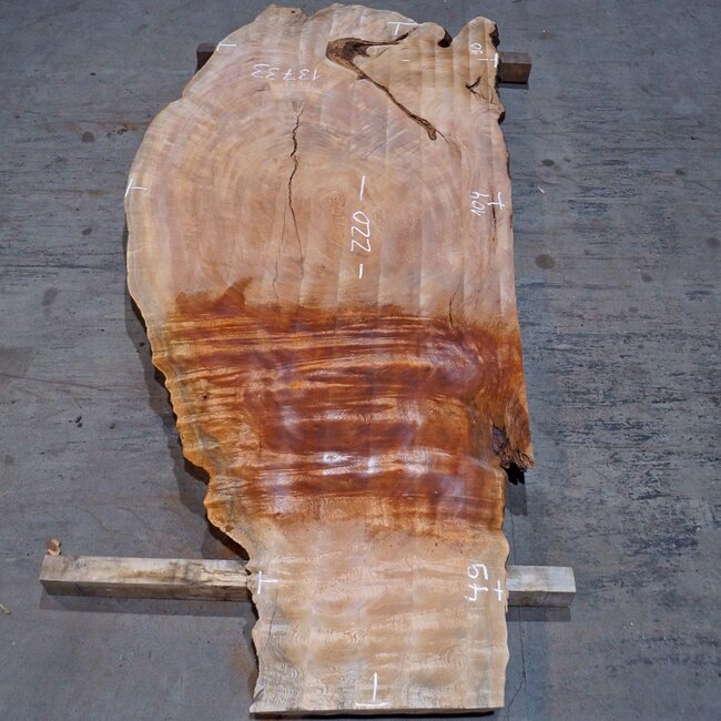 Sapeli Mahogany pommelé, table top, approx. 2200 x 900 x 45 mm, 13733 G