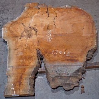 Sapeli Mahogany, table top, approx. 2150 x 1850 x 65 mm, 13713