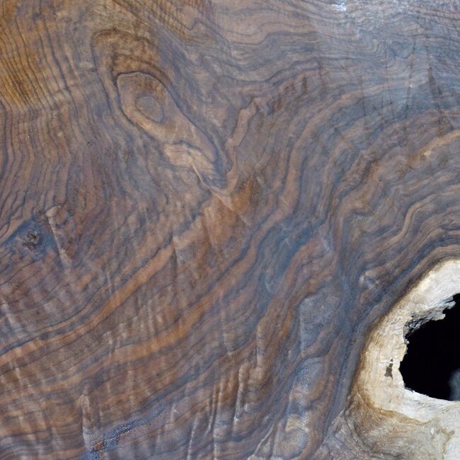Caucasian Walnut slab, approx. 1150 x 1060 x 50 mm, 13747 G
