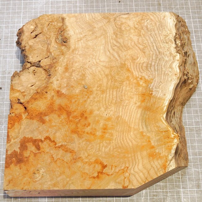 Ash, burl, approx. 285 x 260 x 46mm, 2,0kg