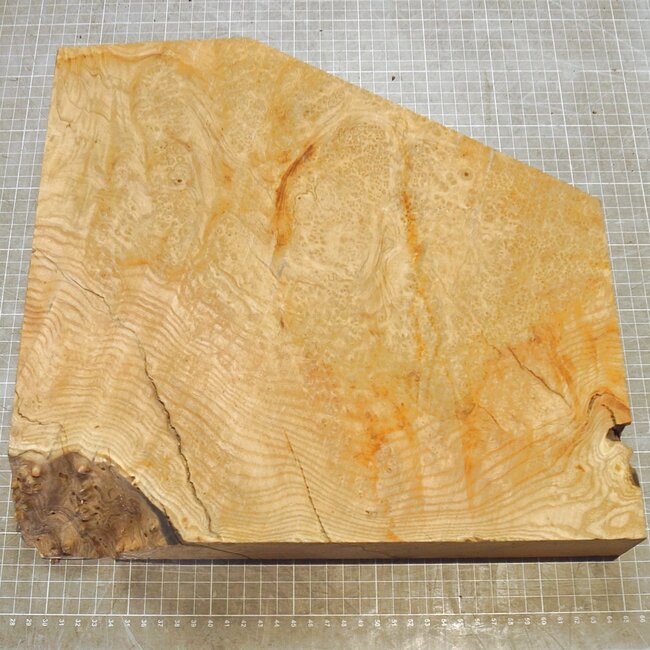 Esche Maser, ca. 365 x 340 x 54mm, 4,3kg