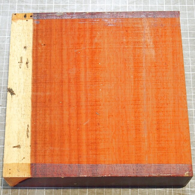 Padouk, ca. 205 x 205 x 52mm, 1,7kg