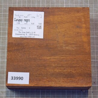 Curupay negro, approx. 154 x 153 x 46mm, 1,13kg
