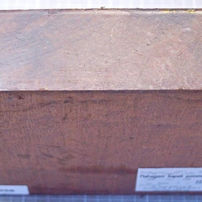 Sapeli Mahogany pommelé, approx. 195 x 190 x 53mm, 1,37kg