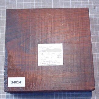 Cocobolo Rosewood , approx. 240 x 200 x 50mm, 2,28kg