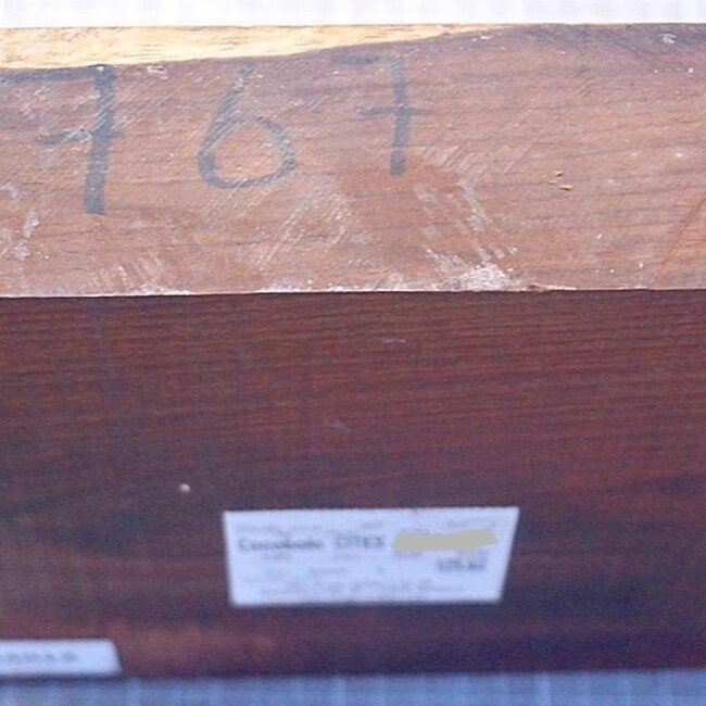 Cocobolo Rosewood , approx. 240 x 200 x 50mm, 2,28kg