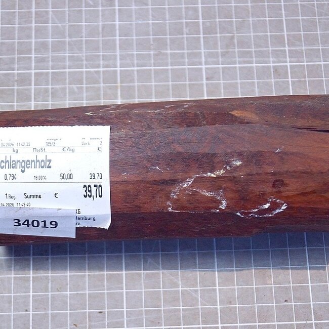 Snakewood, approx. 187 x 66 x 62mm, 0,79kg