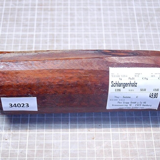 Snakewood, approx. 205 x 76 x 63mm, 0,99kg