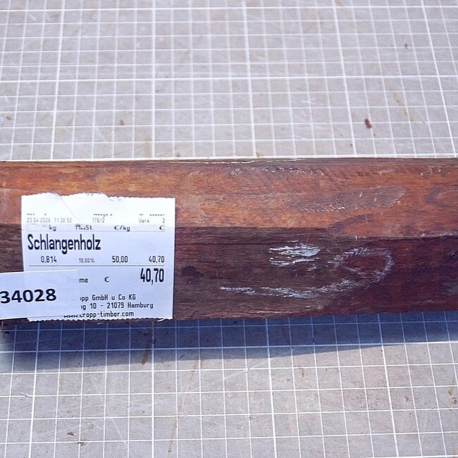 Snakewood, approx. 220 x 63 x 52mm, 0,81kg