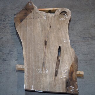 Caucasian Walnut, table top, approx. 2200/1700 x 870 x 50 mm, 13758